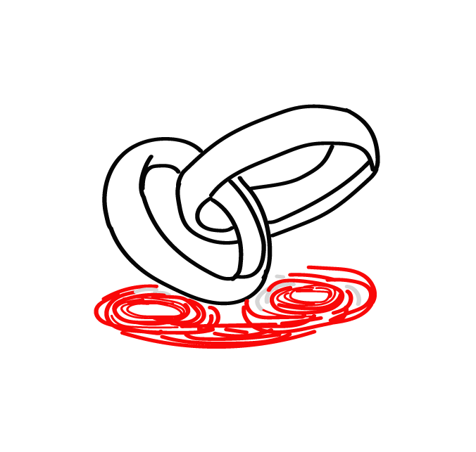 Icono del bloque Socios Clave para la validación de hipótesis del modelo de negocio canvas. Su base roja lo identifica como un elemento de acción y experimentación.